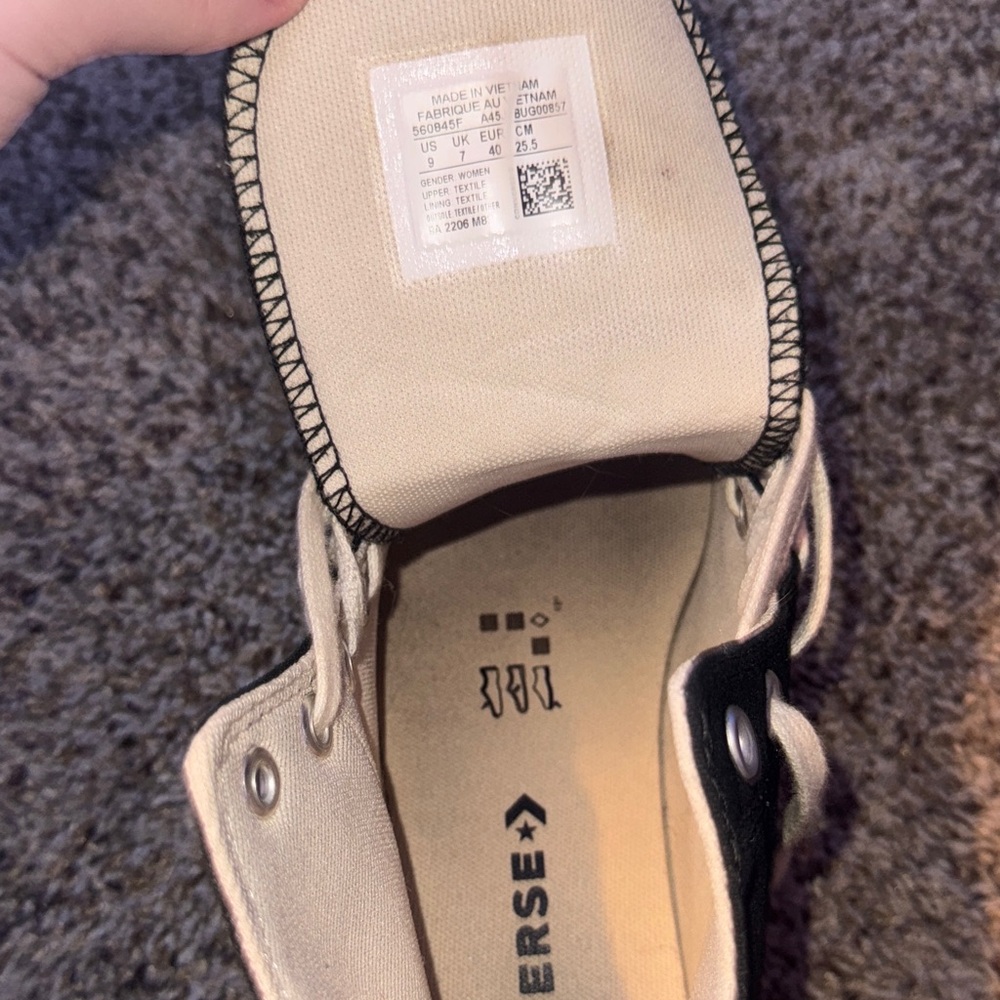 Converse Black and White High-Tops - Picture 2 of 3